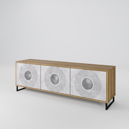 SOLID CIRCLES TV-bänk med 3 dörrar