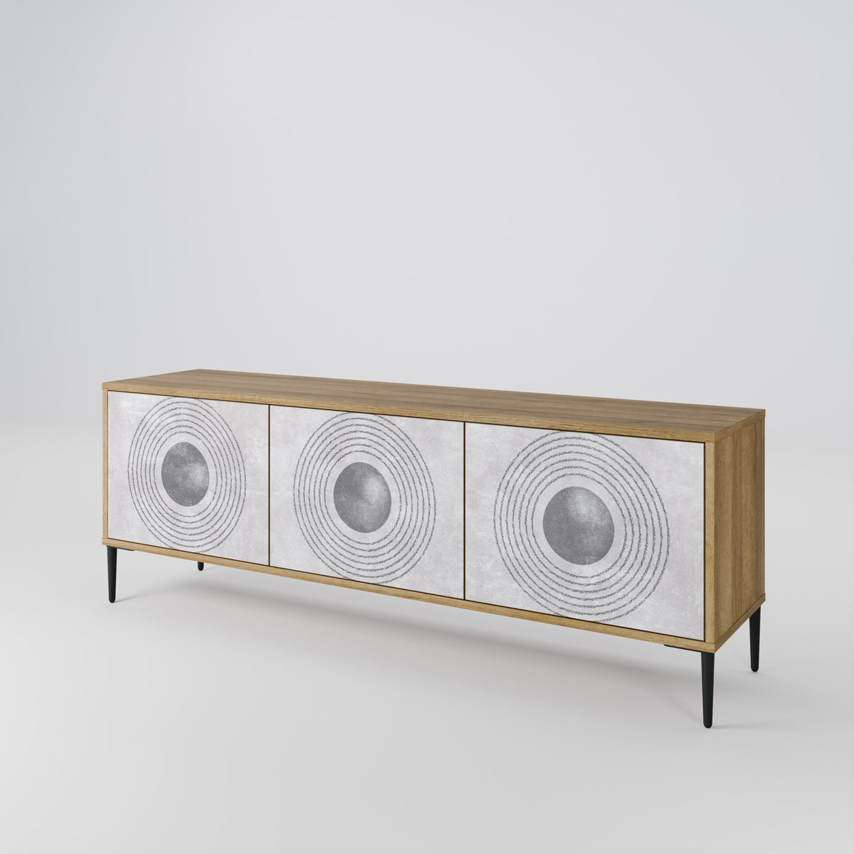 SOLID CIRCLES 3-türiges TV-Lowboard