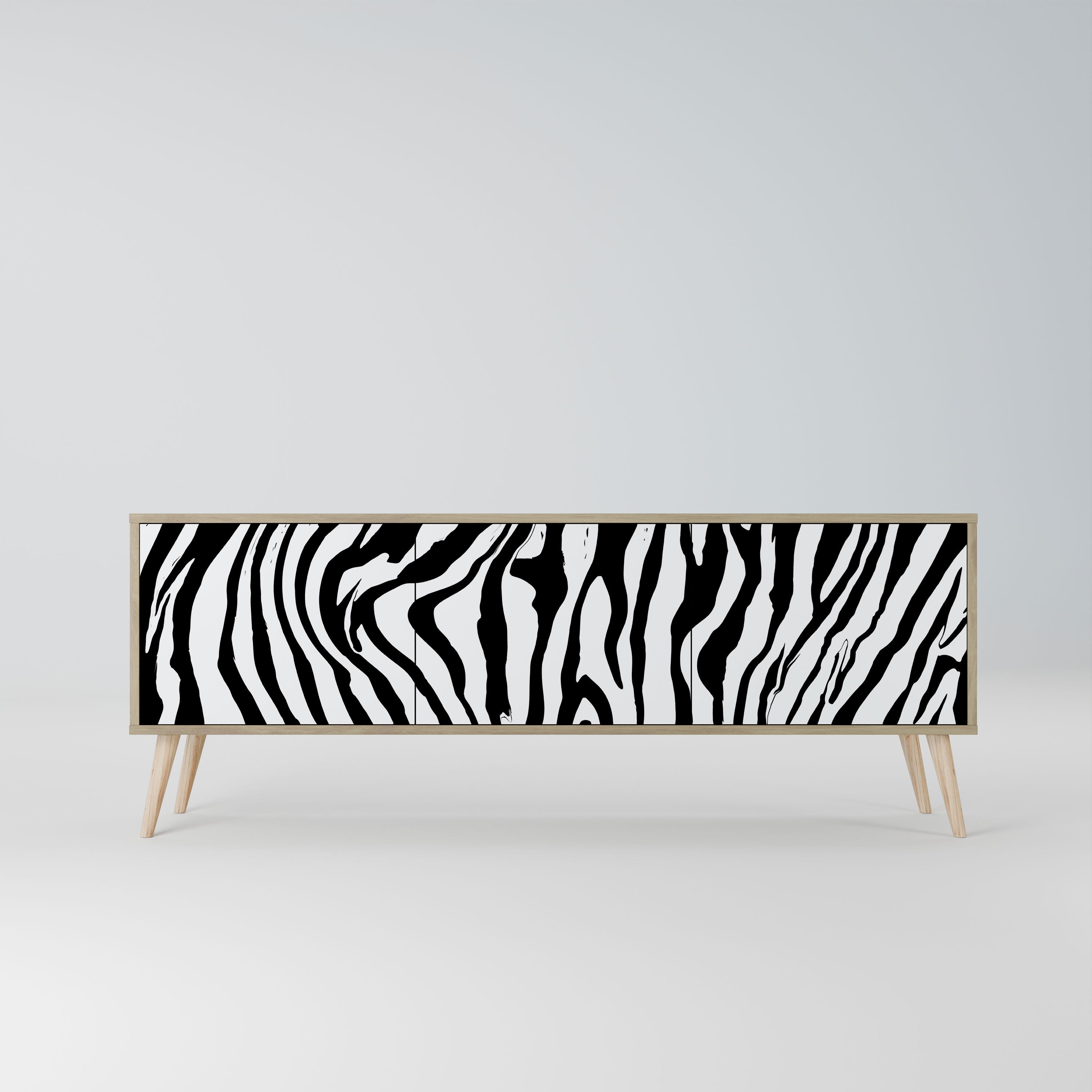 SPLENDID ZEBRA Szafka RTV 3-drzwiowa