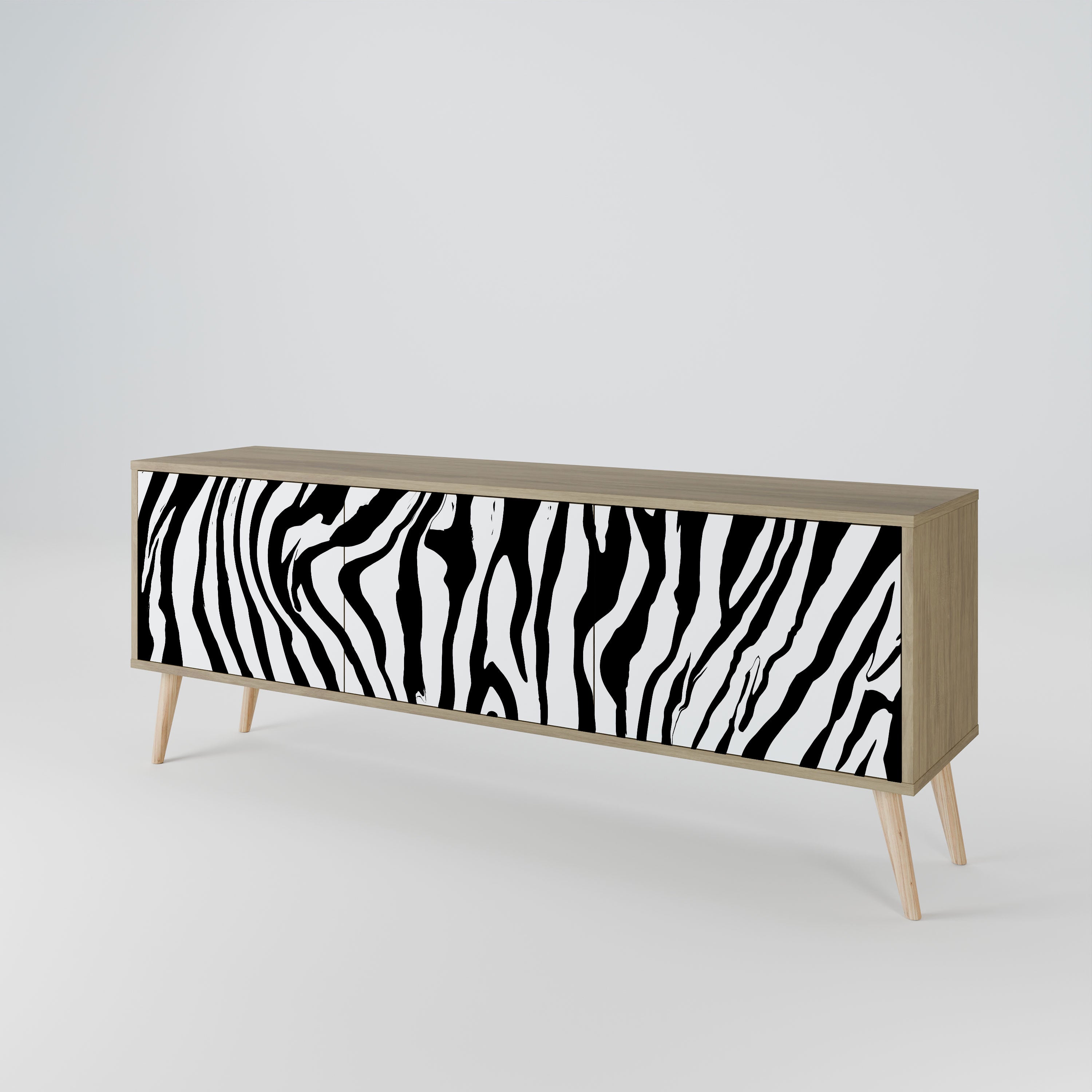 SPLENDID ZEBRA Szafka RTV 3-drzwiowa