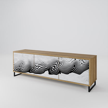 MONOCHROME MIRAGE TV-bänk med 3 dörrar