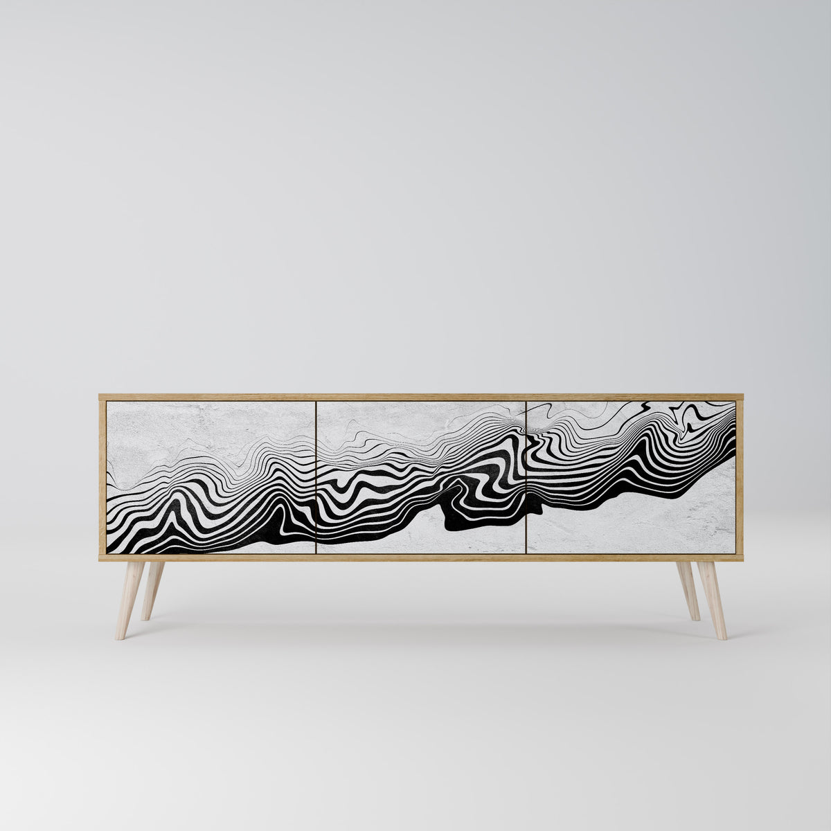 MONOCHROME MIRAGE Έπιπλο τηλεόρασης 3-θυρών