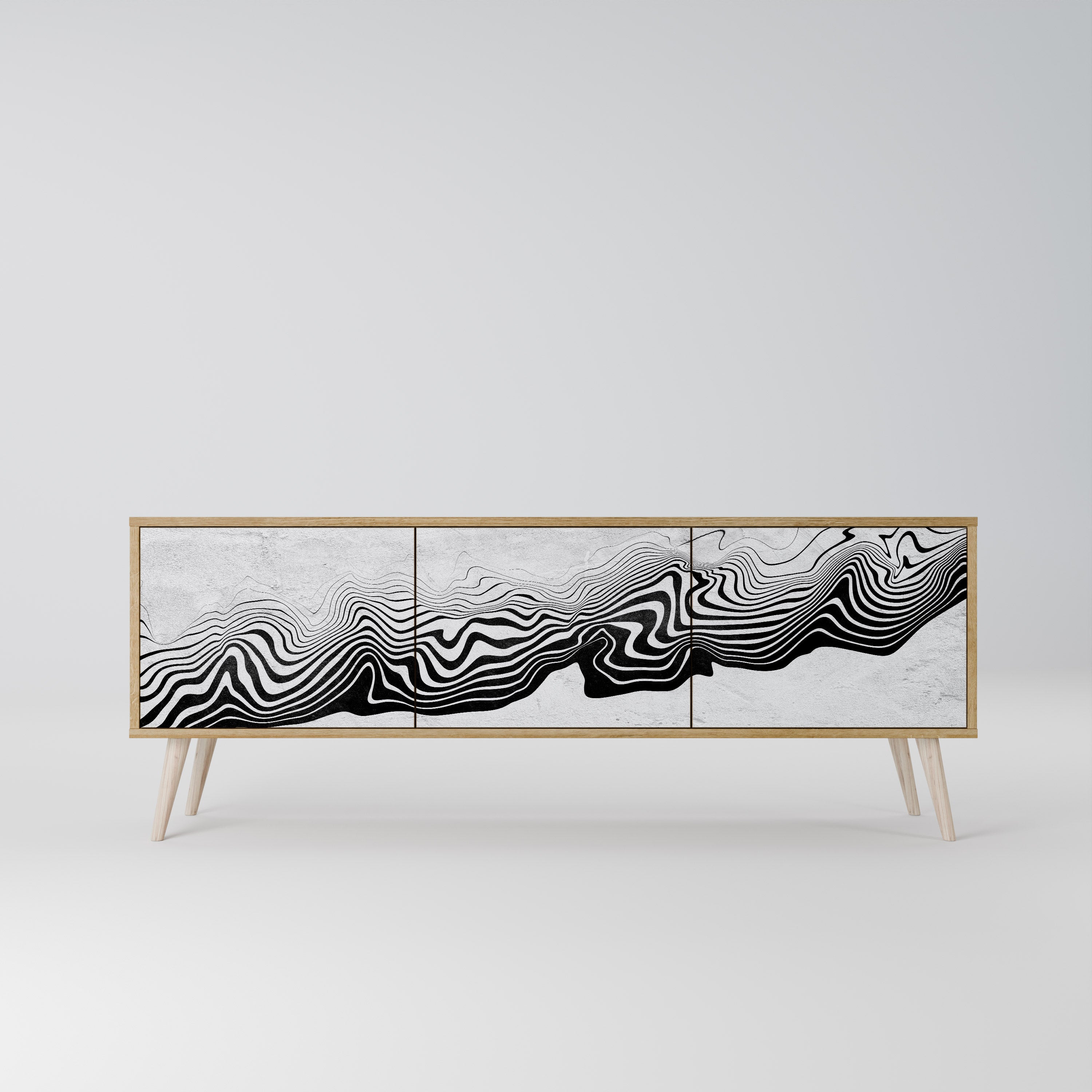 MONOCHROME MIRAGE Έπιπλο τηλεόρασης 3-θυρών
