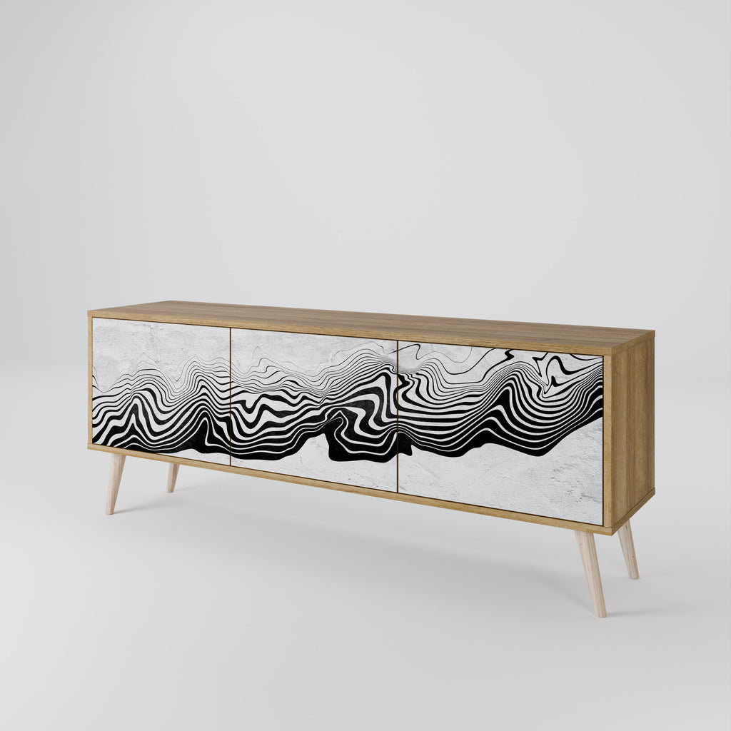 MONOCHROME MIRAGE Έπιπλο τηλεόρασης 3-θυρών