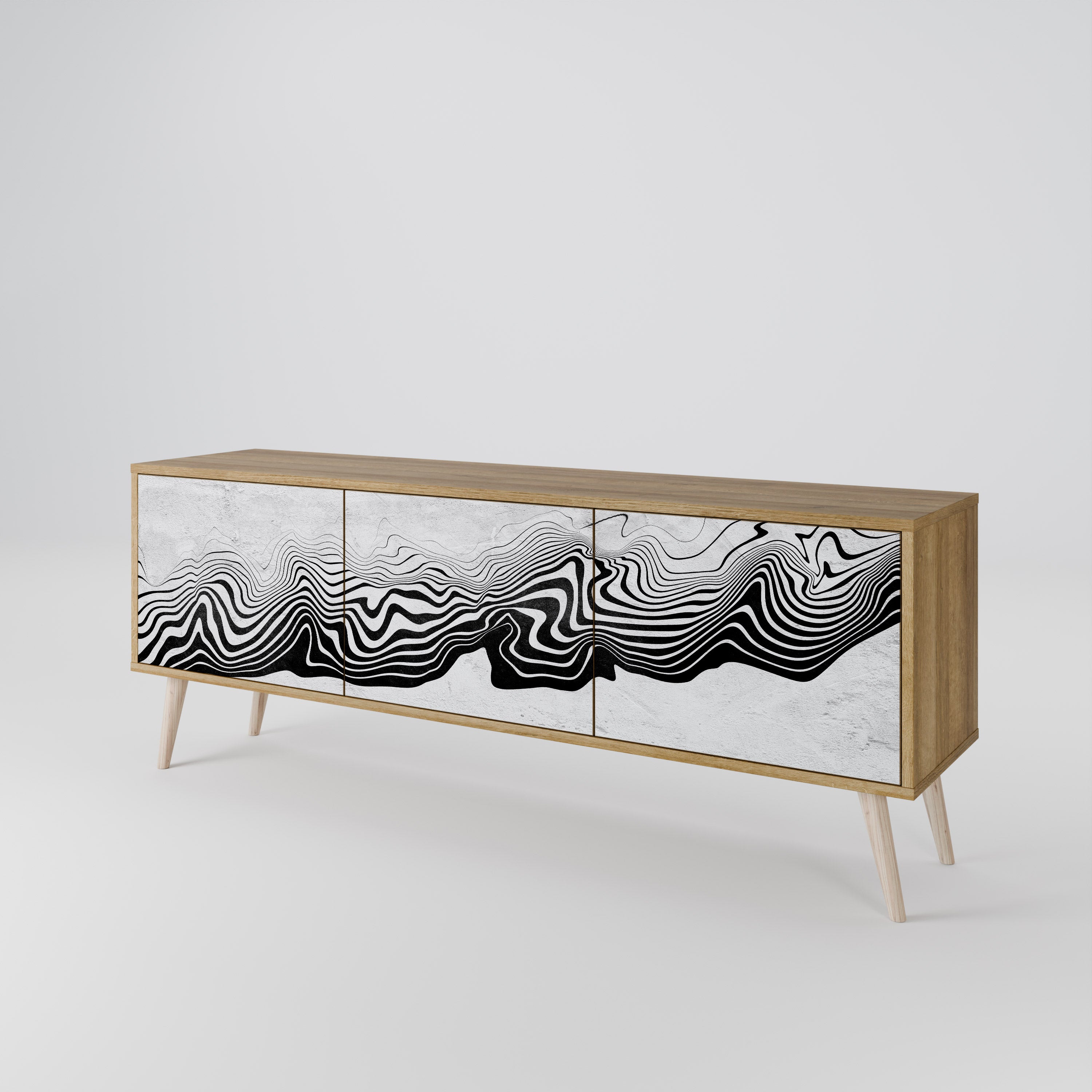 MONOCHROME MIRAGE Έπιπλο τηλεόρασης 3-θυρών