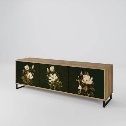 FLORAL NOIR Mueble de TV de 3 Puertas