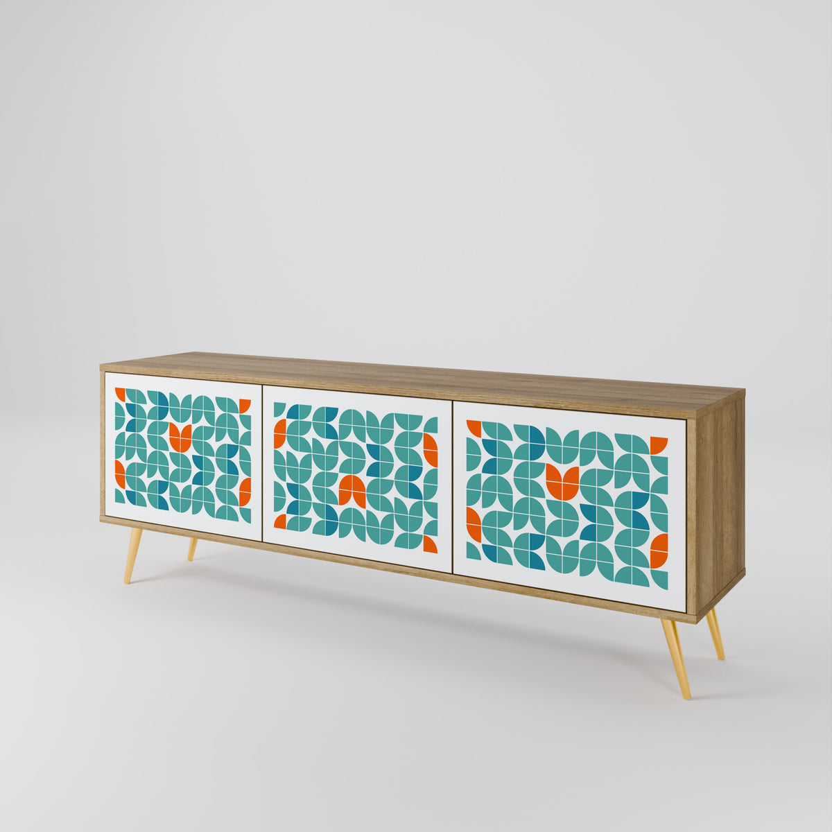 BE THE CHANGE Třídveřový TV stolek