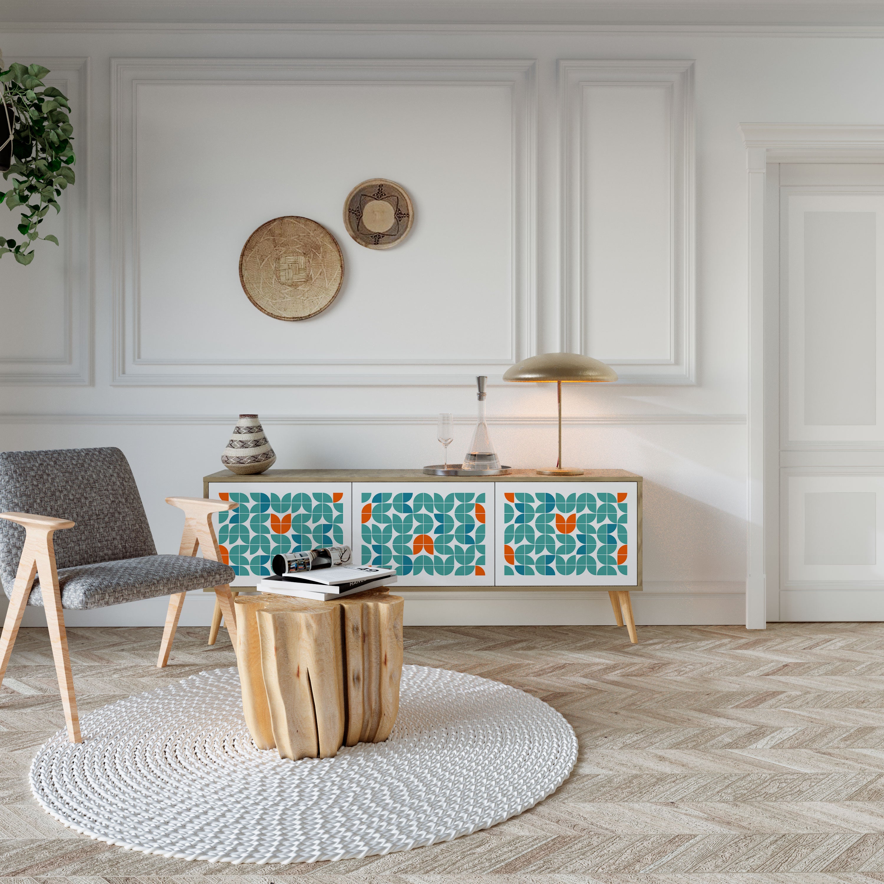 BE THE CHANGE Móvel de TV de 3 Portas