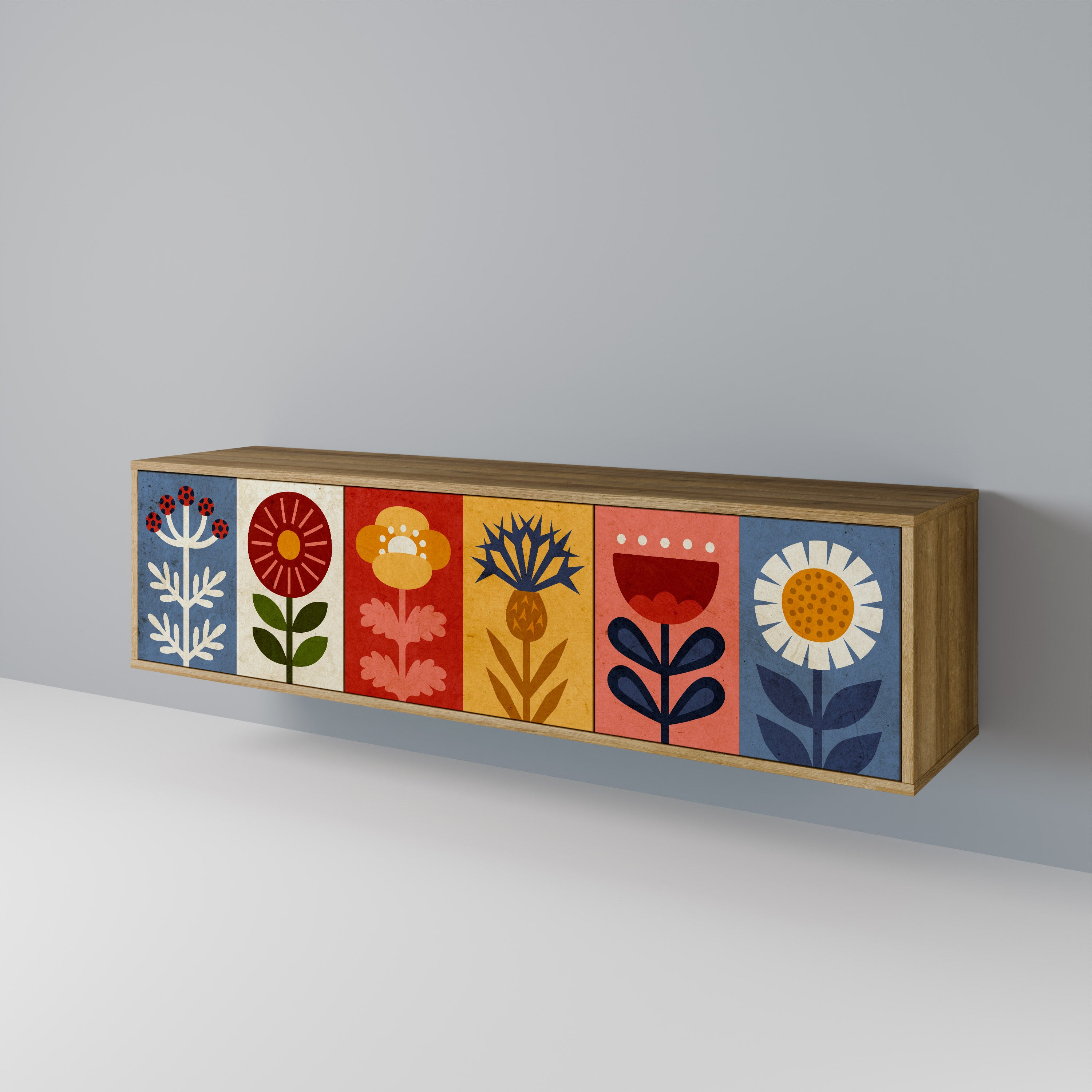 SCANDIC FLOWERET Móvel de TV de 3 Portas