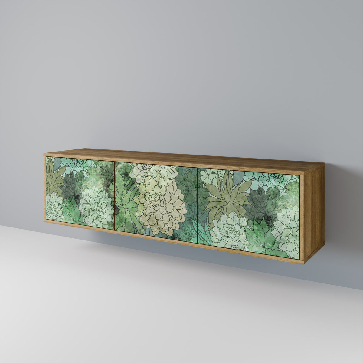 SUCCULENT CLUSTER TV-bänk med 3 dörrar