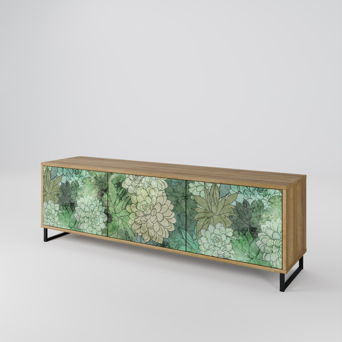 SUCCULENT CLUSTER TV-bänk med 3 dörrar