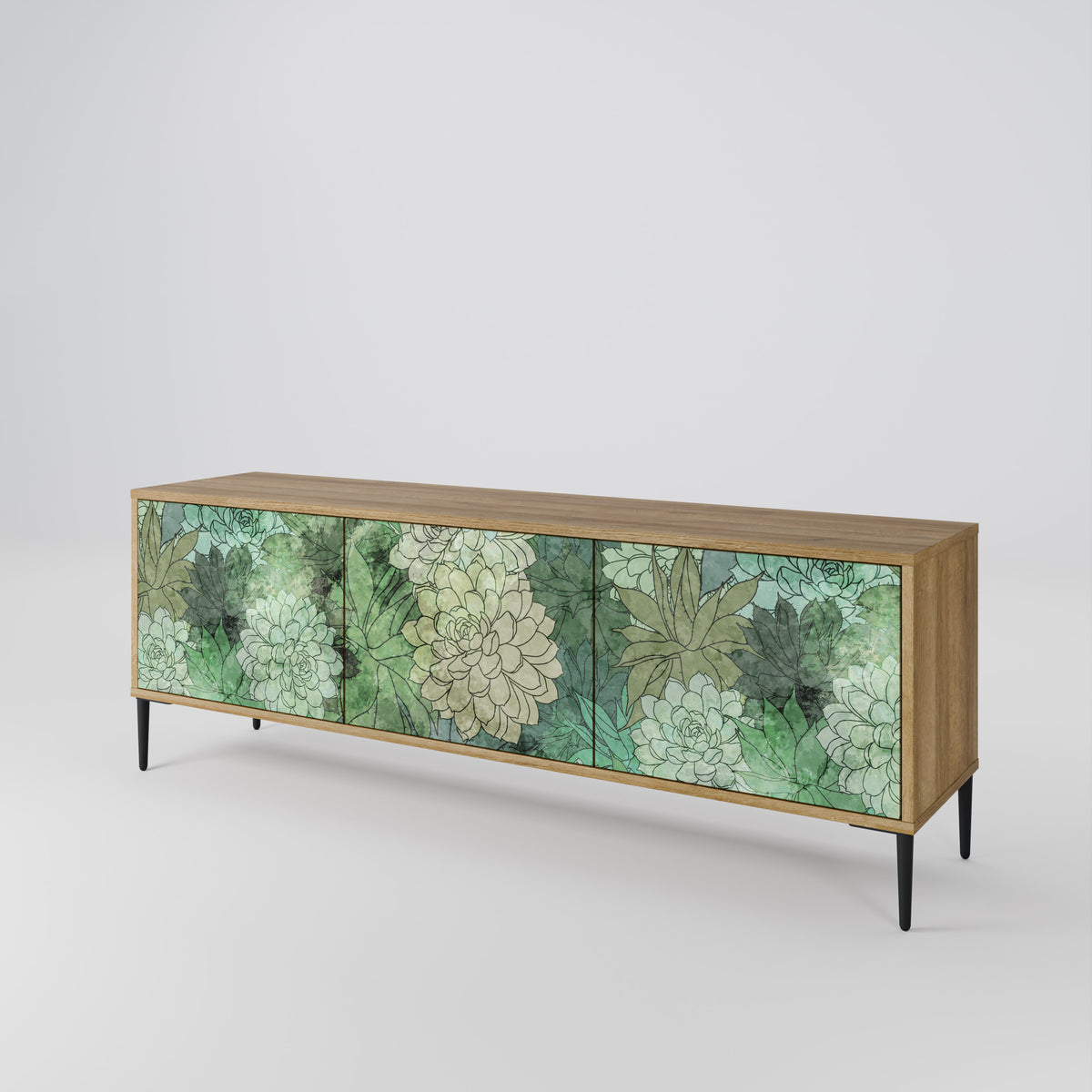 SUCCULENT CLUSTER TV-bänk med 3 dörrar