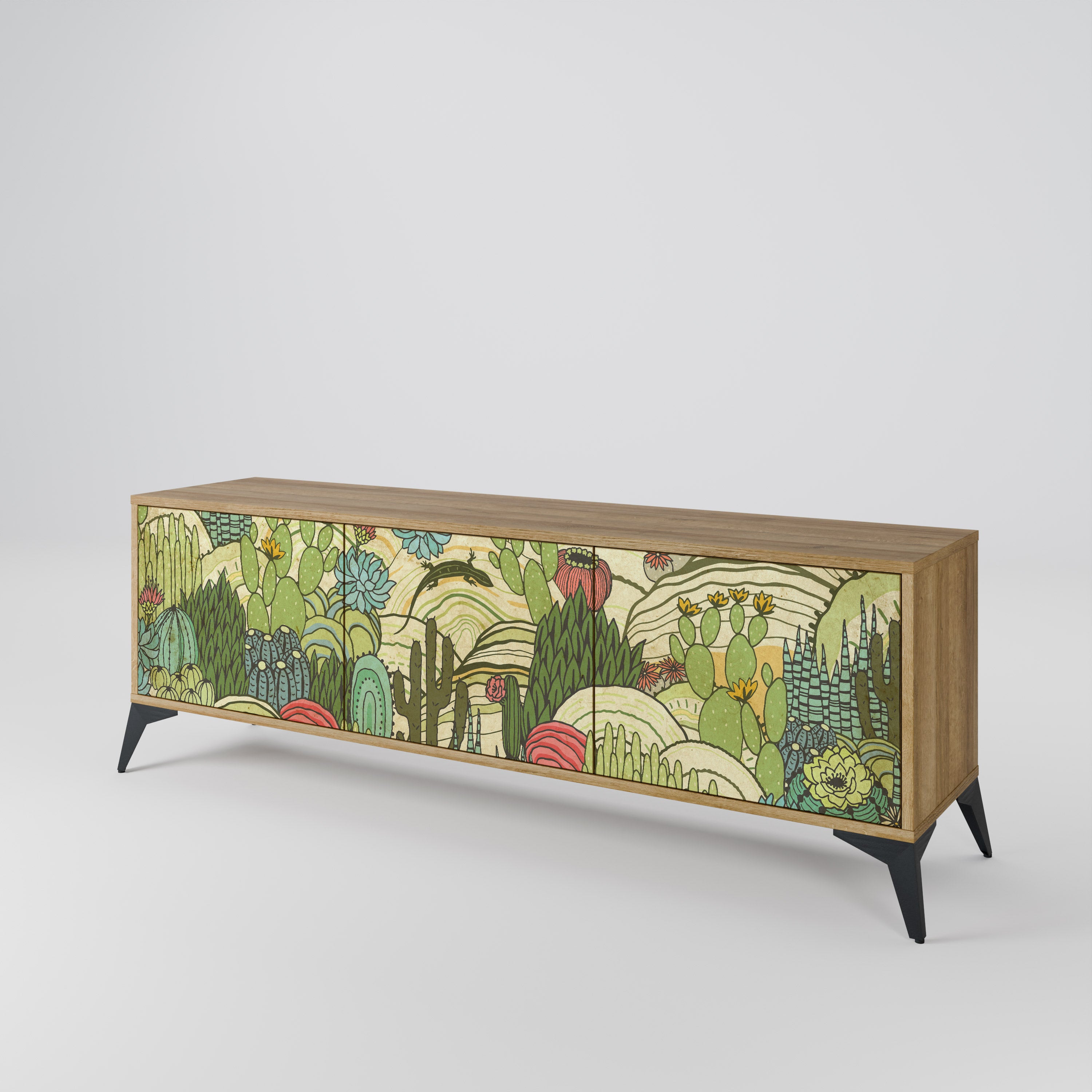 SUCCULENTS KALEIDOSCOPE 3-türiges TV-Lowboard