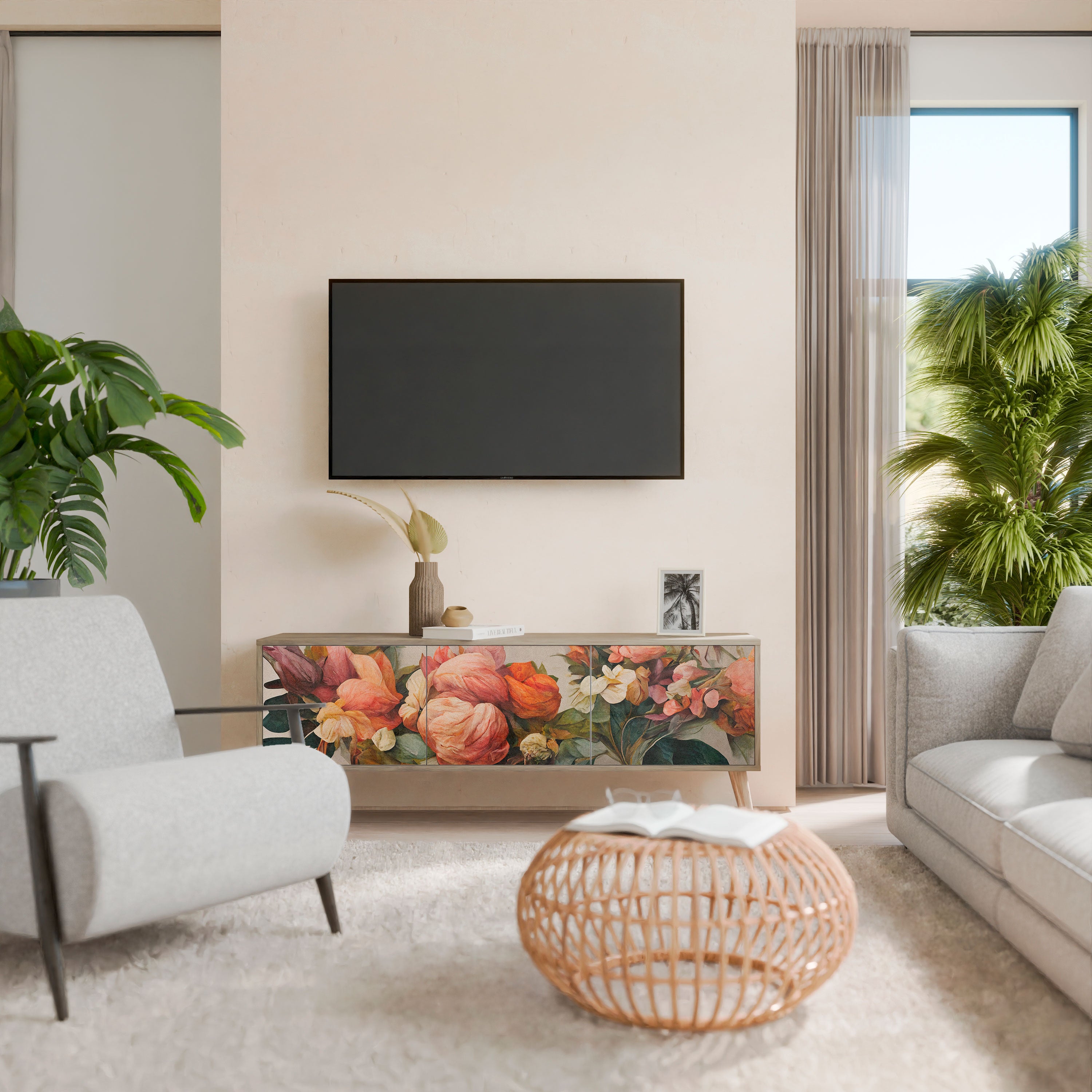 STYLISH BEAUTY 3-türiges TV-Lowboard