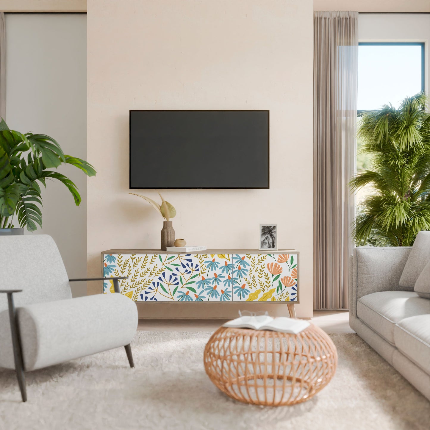 Mobile TV HELLO SPRING a 3 ante in effetto rovere