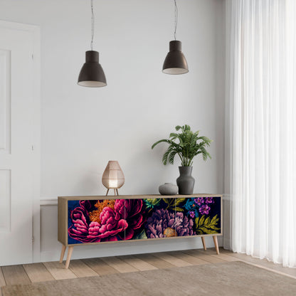 Mobile TV BLOOMING ELEGANCE a 3 ante in effetto rovere