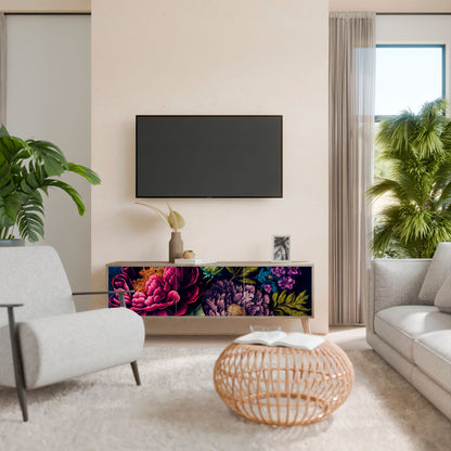 Mobile TV BLOOMING ELEGANCE a 3 ante in effetto rovere