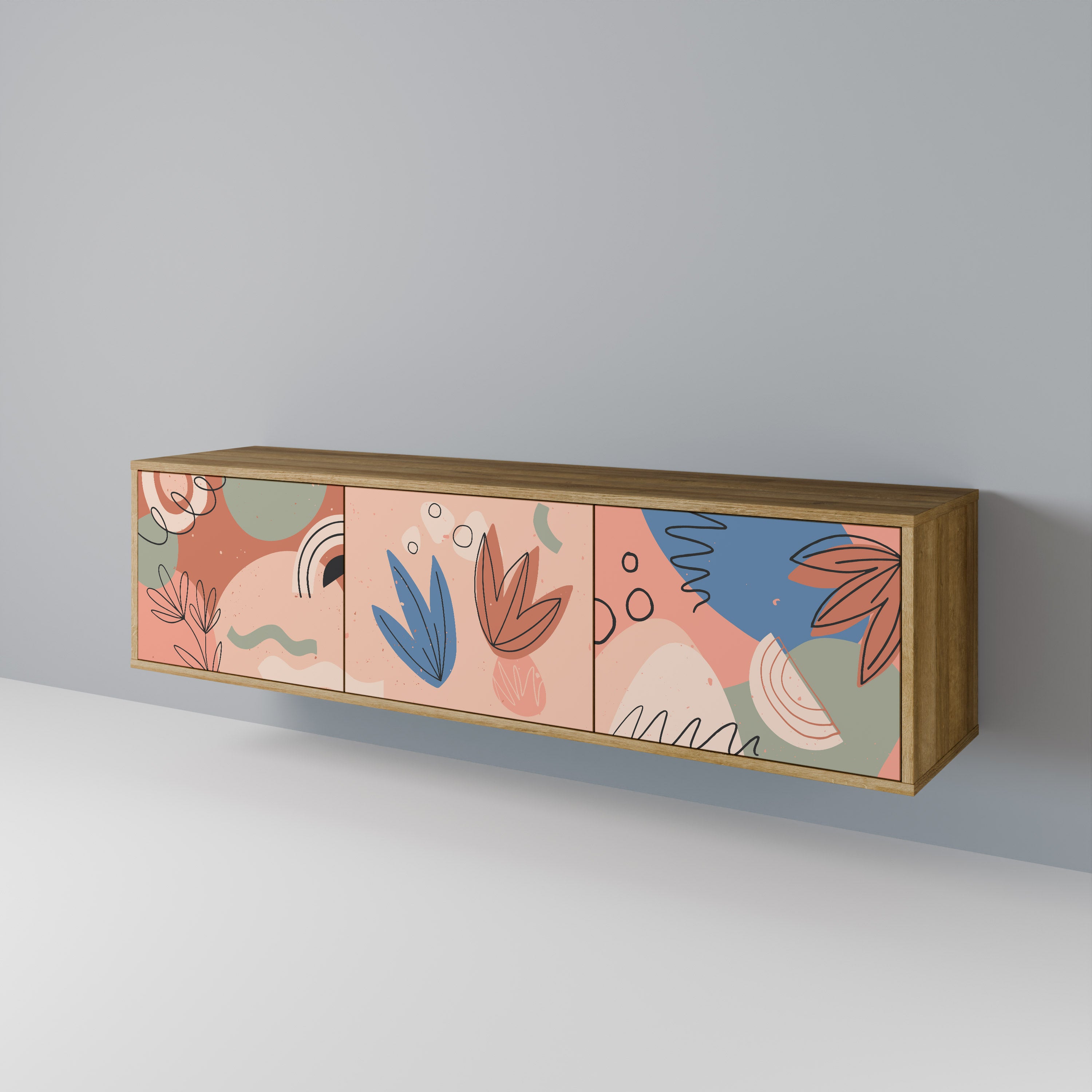PASTEL DESTINY 3-türiges TV-Lowboard