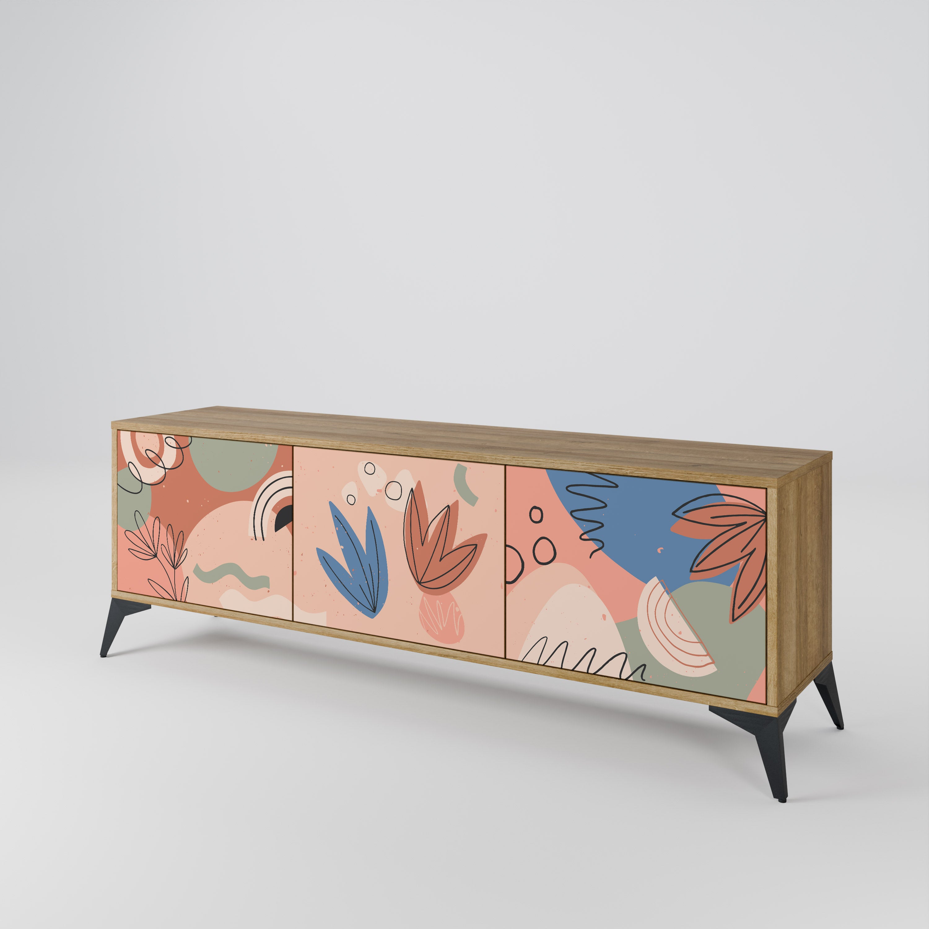 PASTEL DESTINY 3-türiges TV-Lowboard
