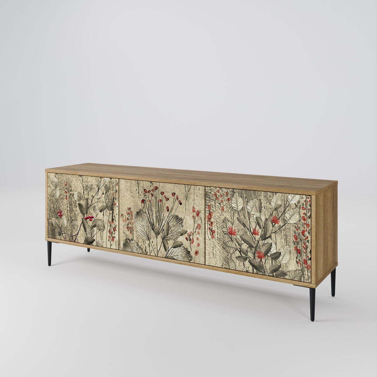 HERBAL GRACE 3-Door TV Cabinet