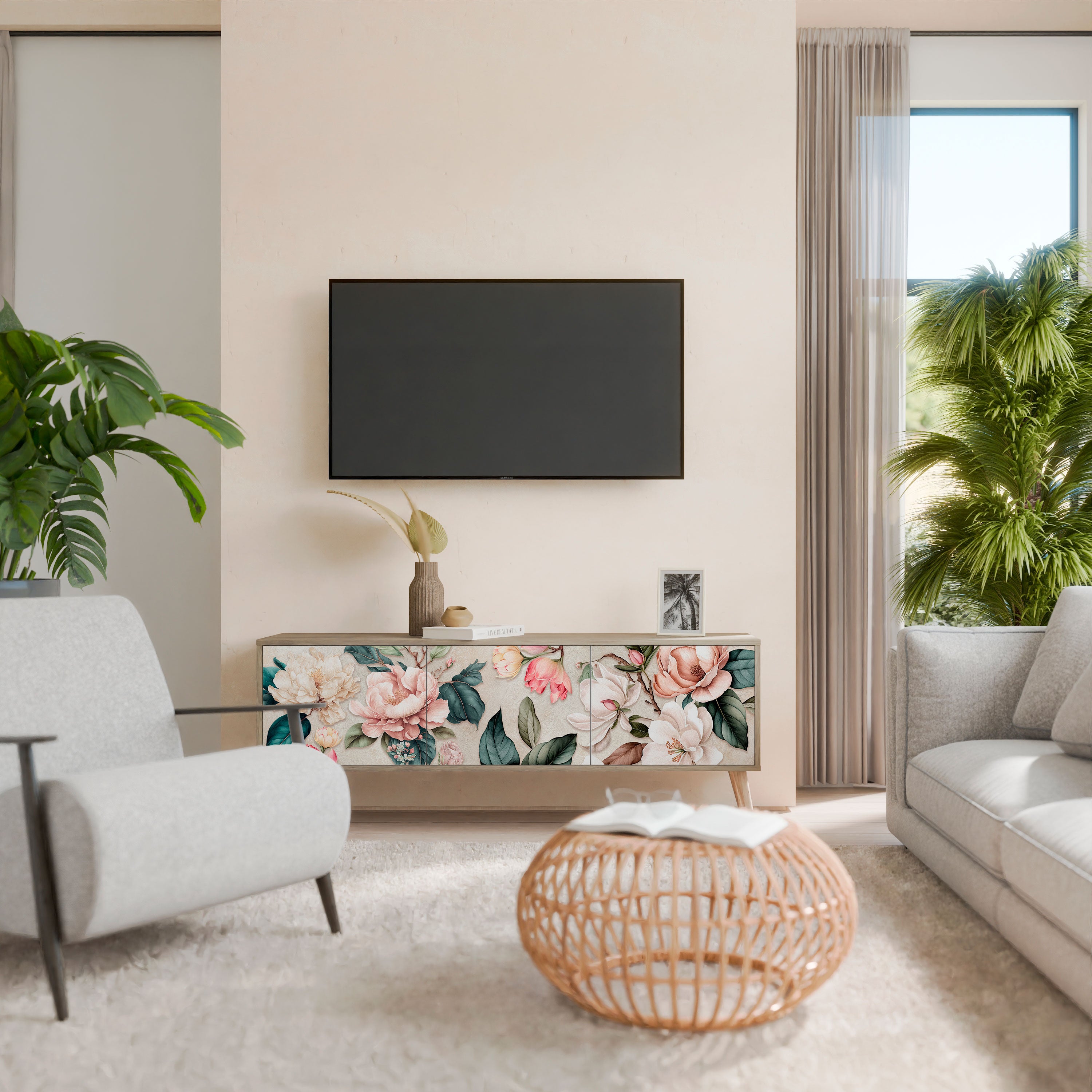 FLORAL GRACE 3-türiges TV-Lowboard