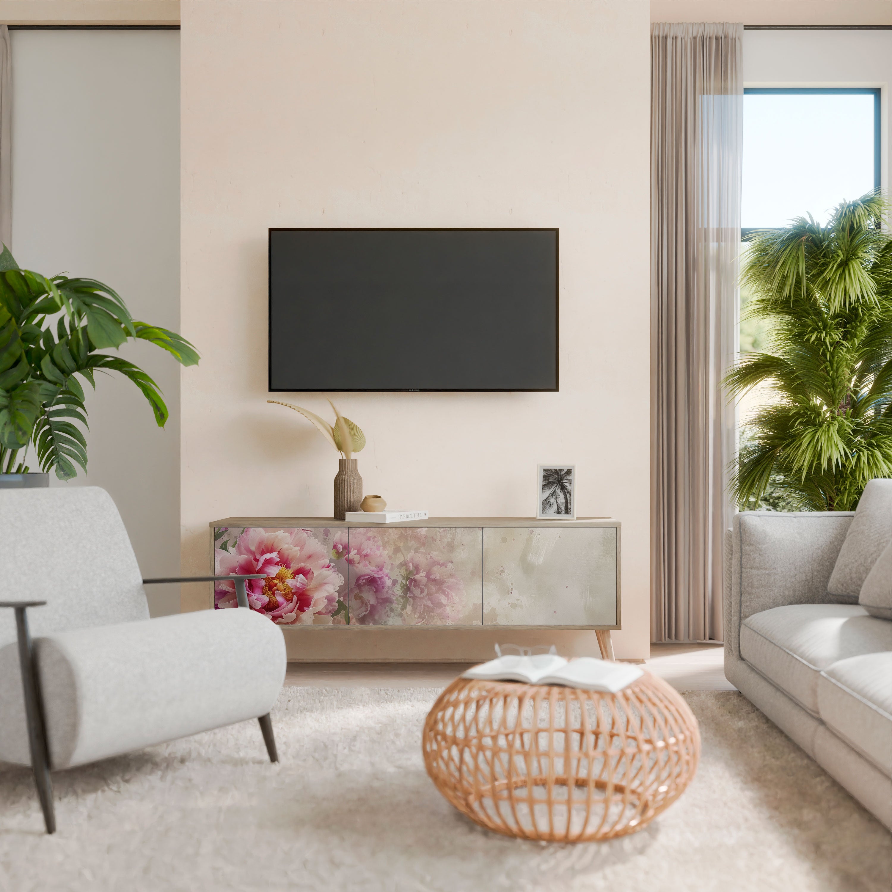 PEONY WHISPER 3-türiges TV-Lowboard