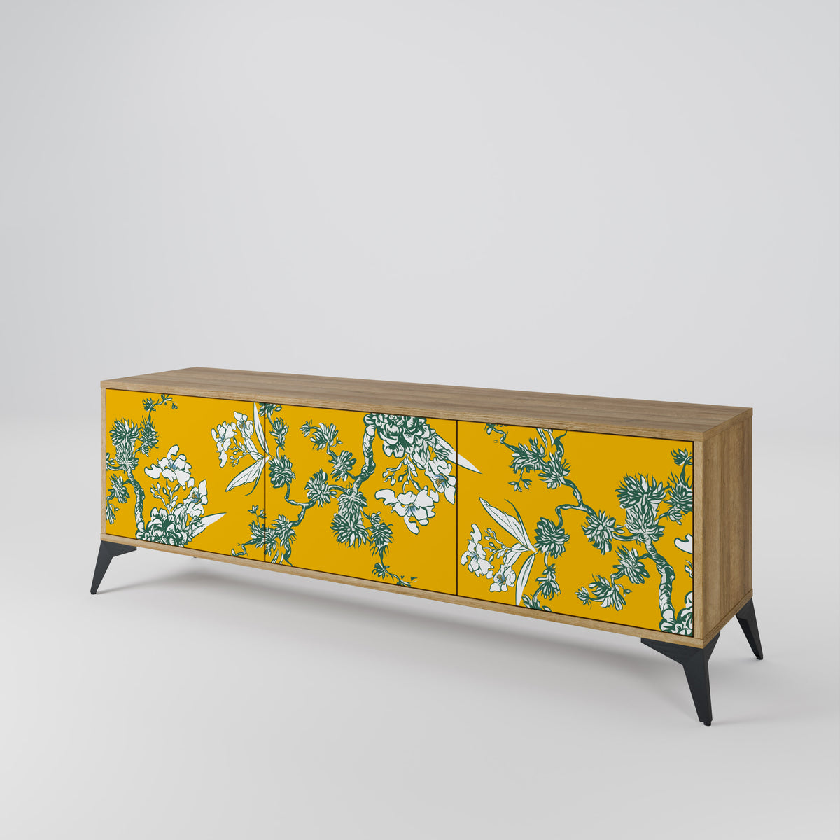 YELLOW CHINOISERIE Έπιπλο τηλεόρασης 3-θυρών