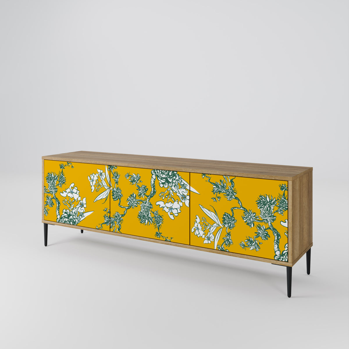 YELLOW CHINOISERIE Έπιπλο τηλεόρασης 3-θυρών