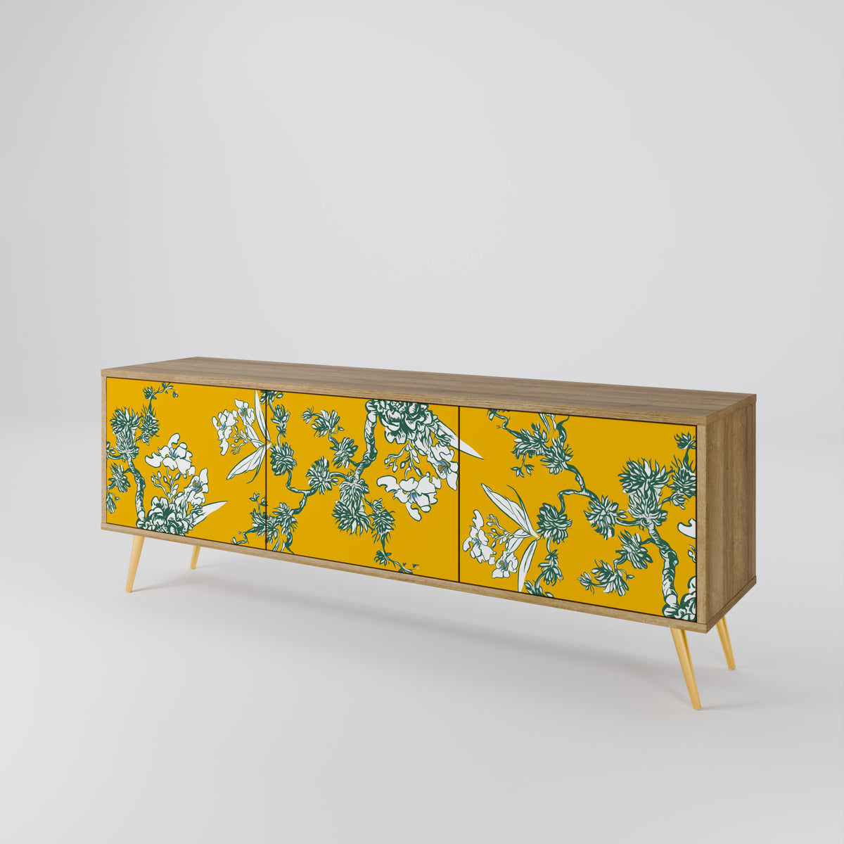 YELLOW CHINOISERIE Έπιπλο τηλεόρασης 3-θυρών