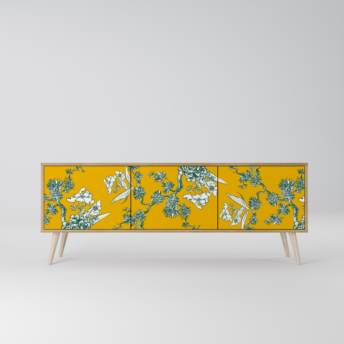 YELLOW CHINOISERIE Έπιπλο τηλεόρασης 3-θυρών
