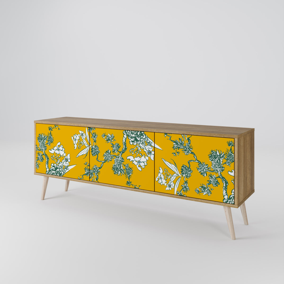 YELLOW CHINOISERIE Έπιπλο τηλεόρασης 3-θυρών