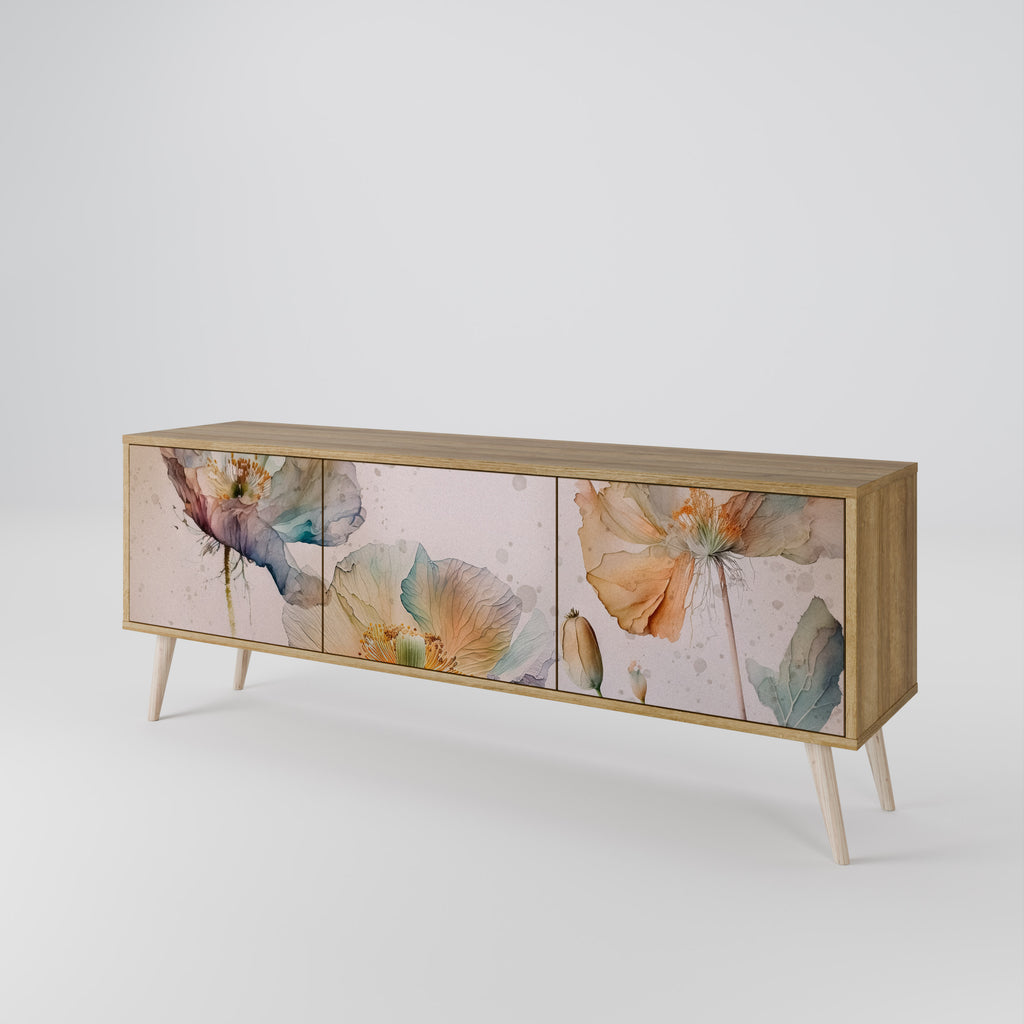 SOFTEN POPPY Třídveřový TV stolek