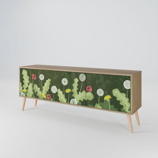 DANDELION AMUSE 3-Door TV Stand in Oak Effect