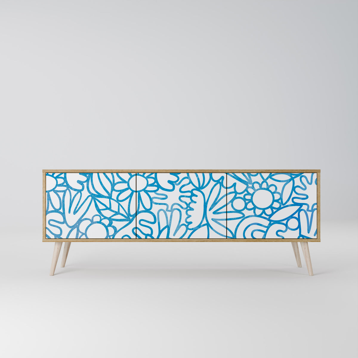 BLOOMY MORNING 3-türiges TV-Lowboard