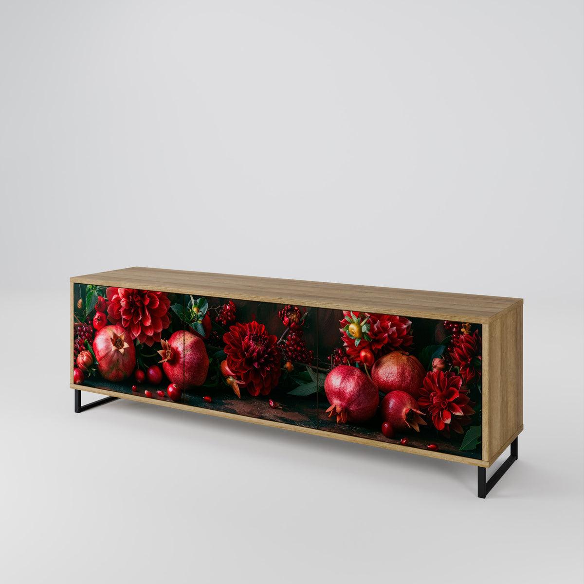 DAHLIAS AND POMEGRANATES 3-türiges TV-Lowboard
