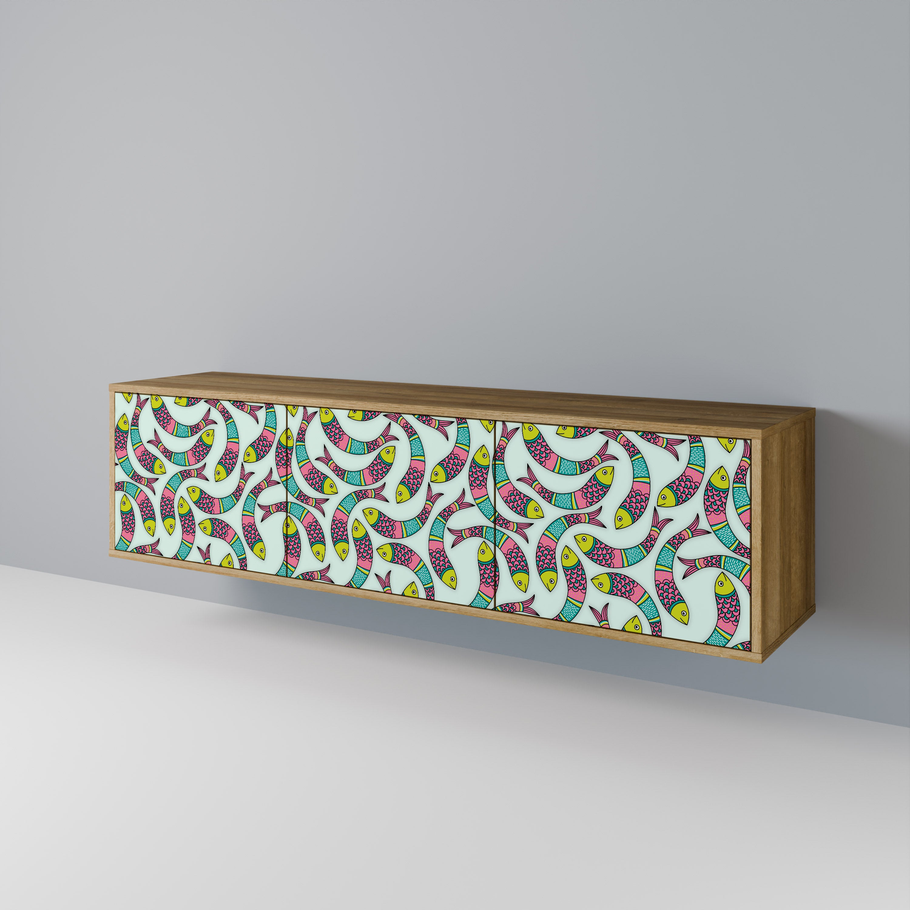 INDIAN FISH 3-Door TV Cabinet