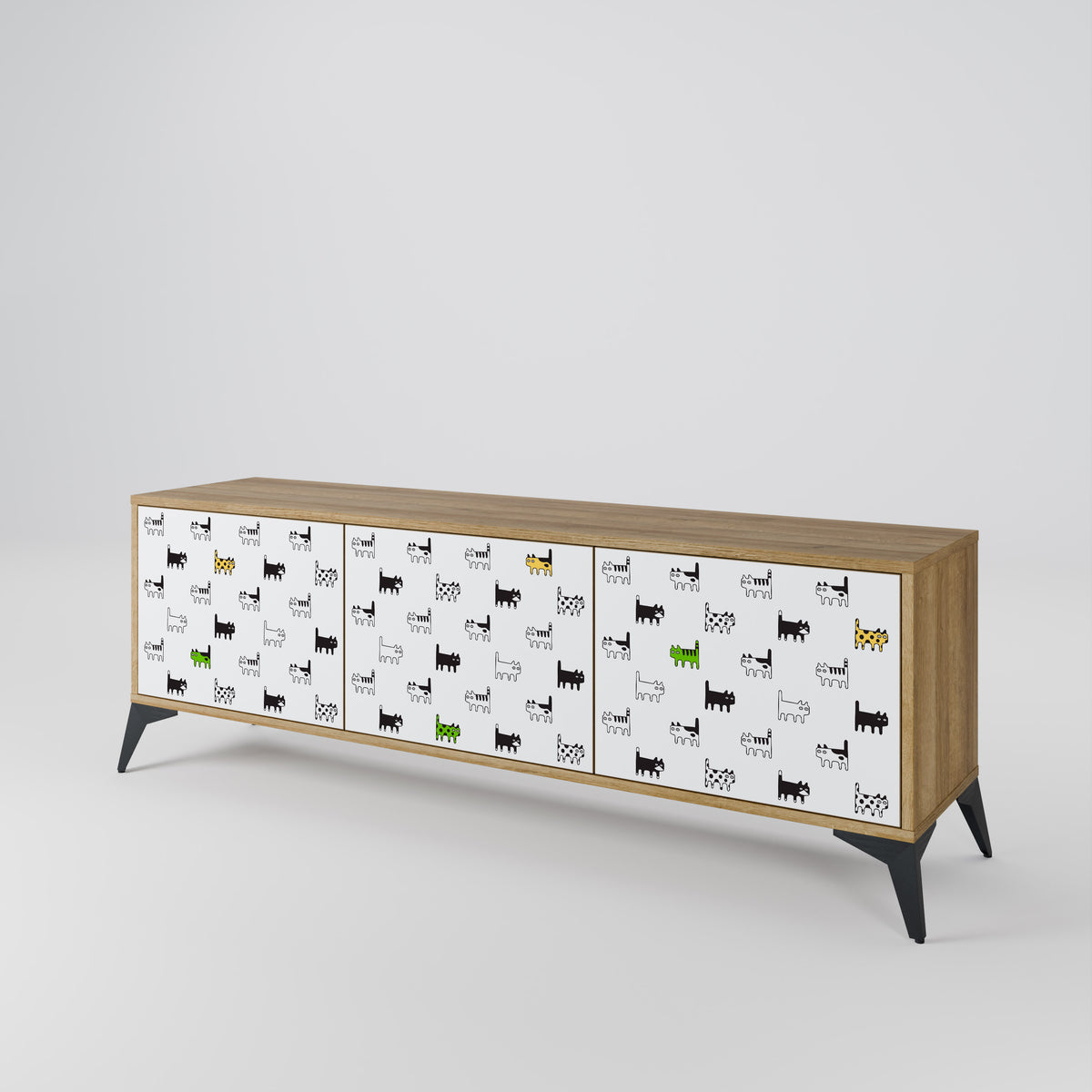 CATS COMPILATION 3-türiges TV-Lowboard