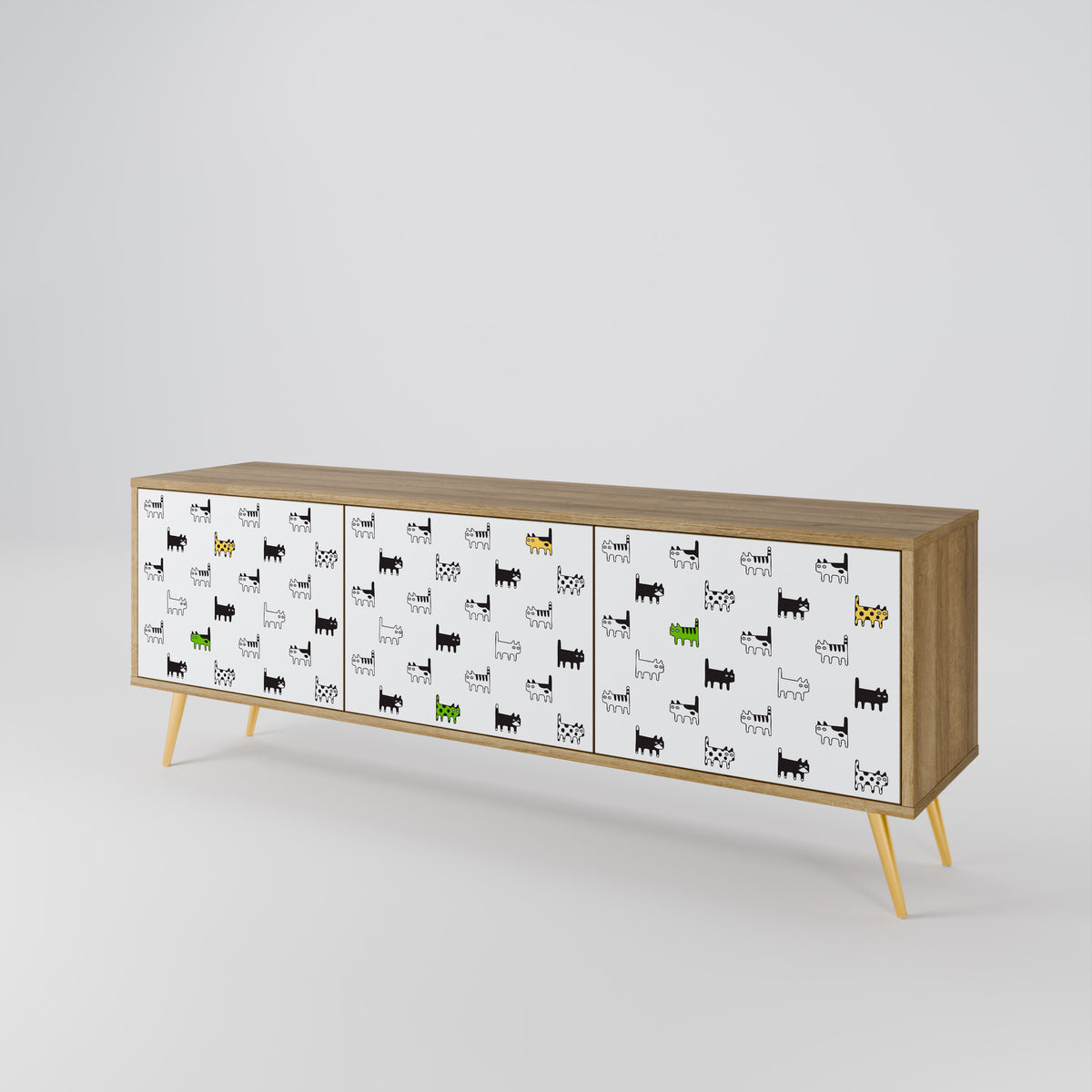 CATS COMPILATION 3-türiges TV-Lowboard