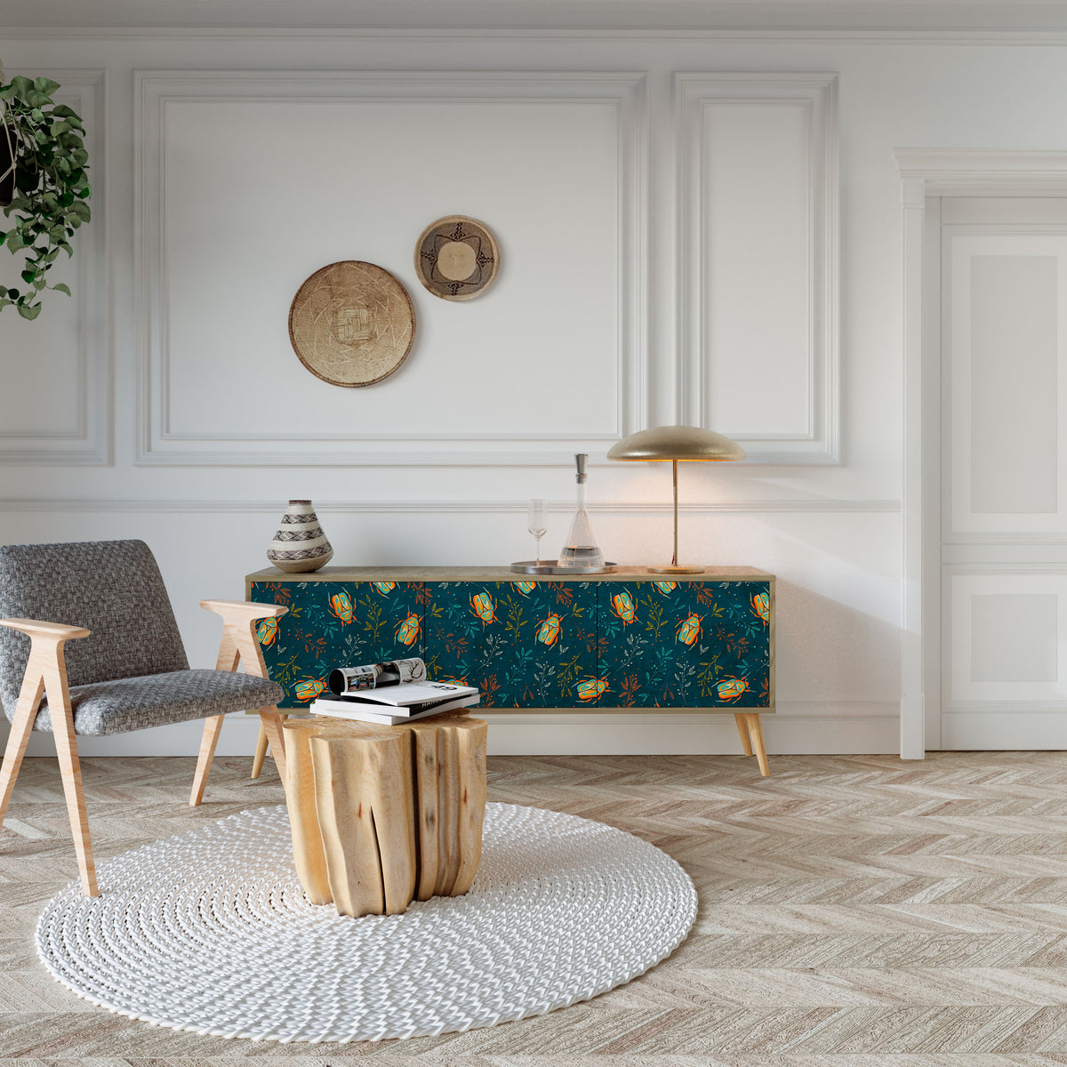 AUTUMN INSECTS 3-türiges TV-Lowboard