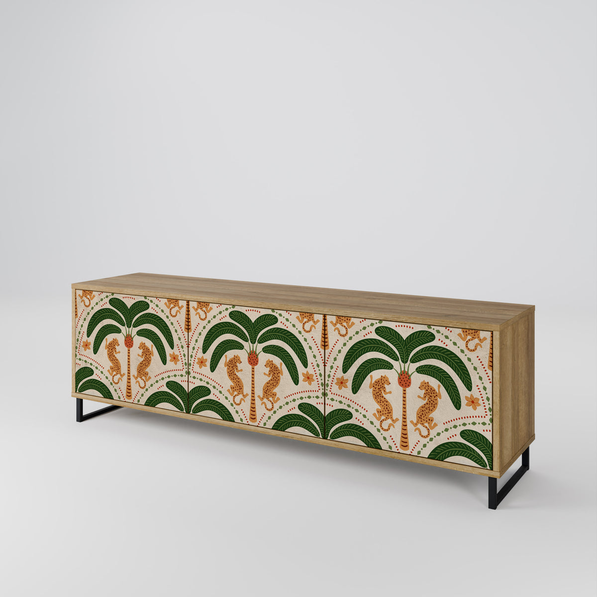 DANCING PREDATORS 3-türiges TV-Lowboard