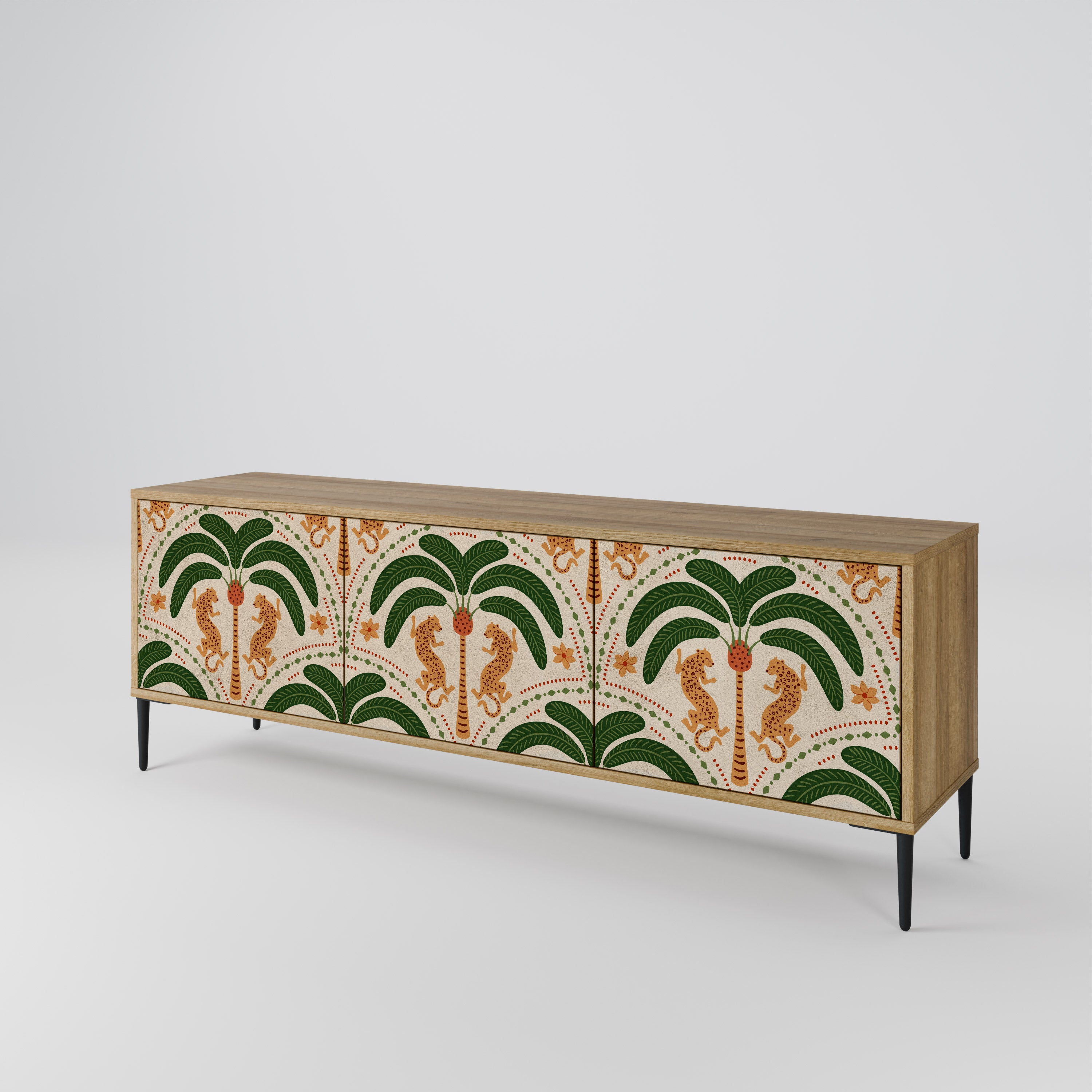 DANCING PREDATORS 3-Door TV Cabinet