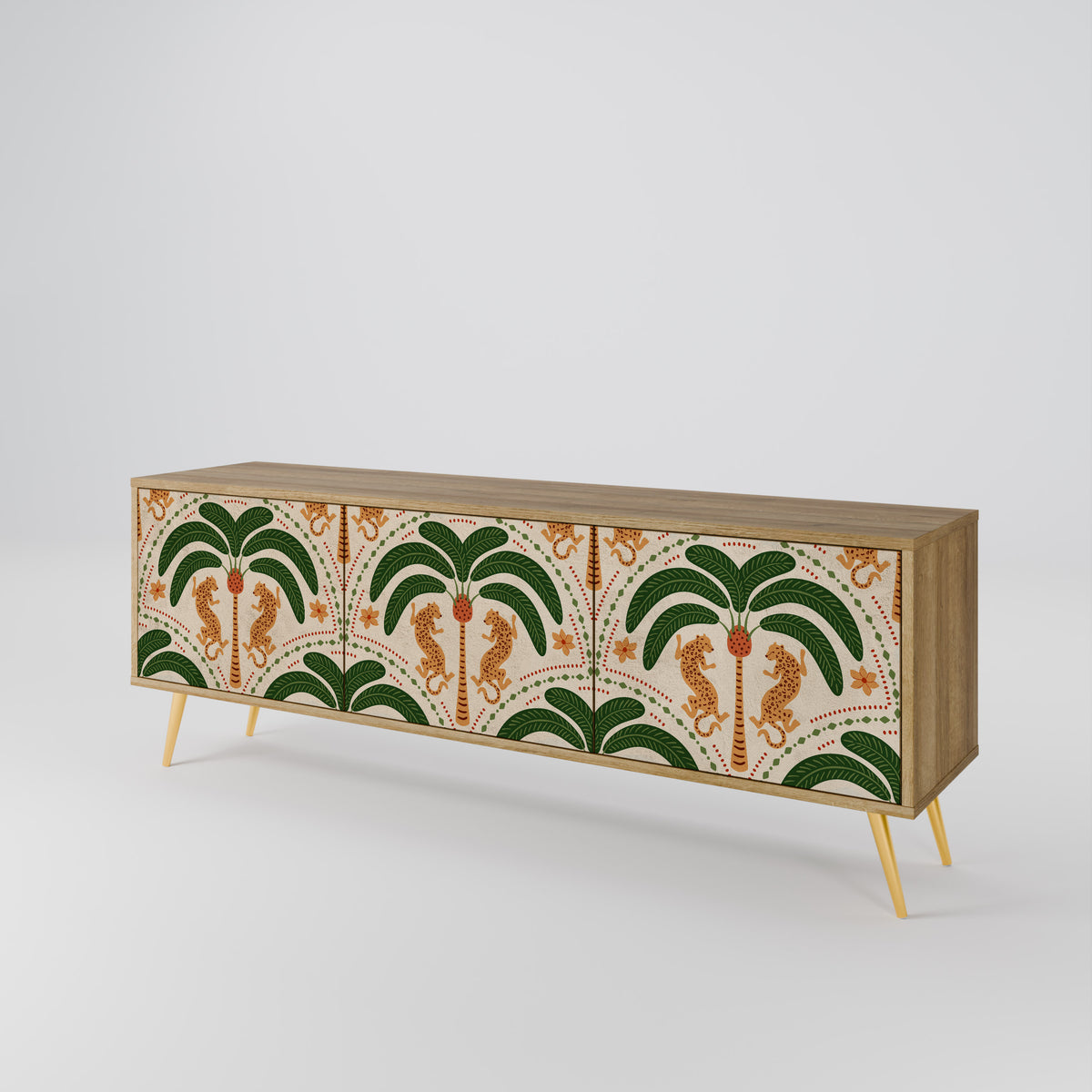 DANCING PREDATORS 3-türiges TV-Lowboard