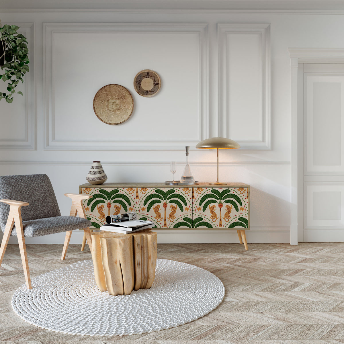 DANCING PREDATORS 3-türiges TV-Lowboard