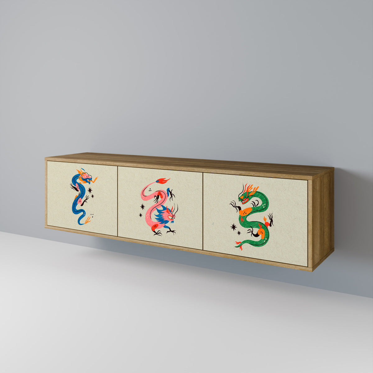 MYTHOLOGICAL CREATURES 3-türiges TV-Lowboard