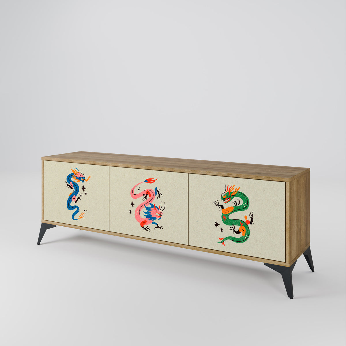 MYTHOLOGICAL CREATURES Mueble de TV de 3 Puertas