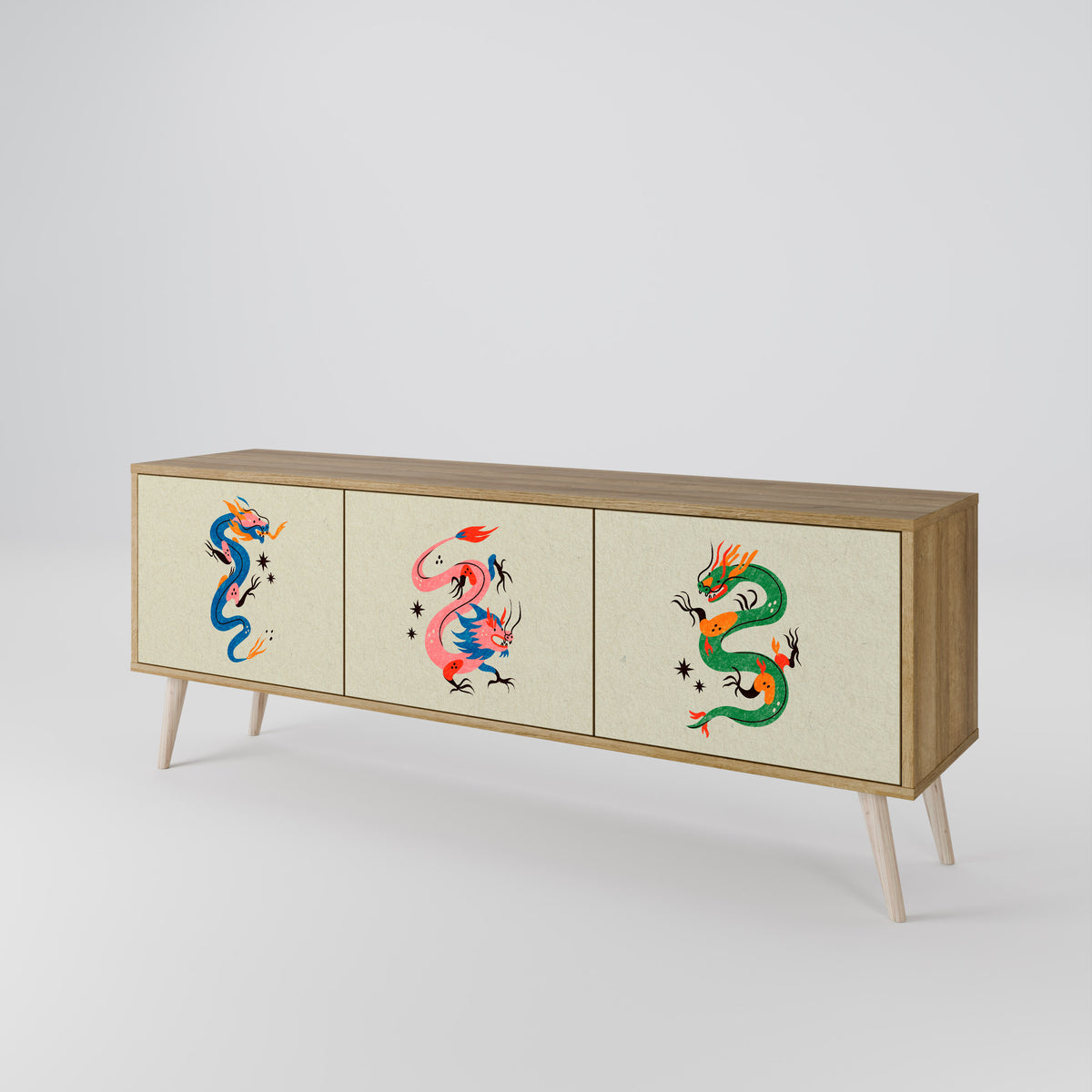 MYTHOLOGICAL CREATURES 3-türiges TV-Lowboard