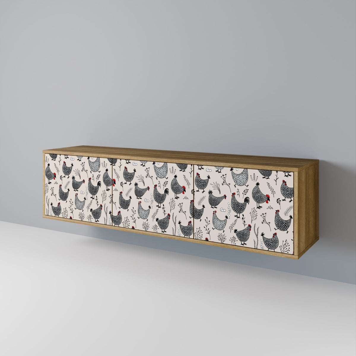 HAPPY HENS 3-türiges TV-Lowboard