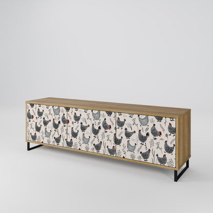 HAPPY HENS Mueble de TV de 3 Puertas