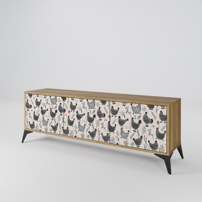HAPPY HENS Mueble de TV de 3 Puertas