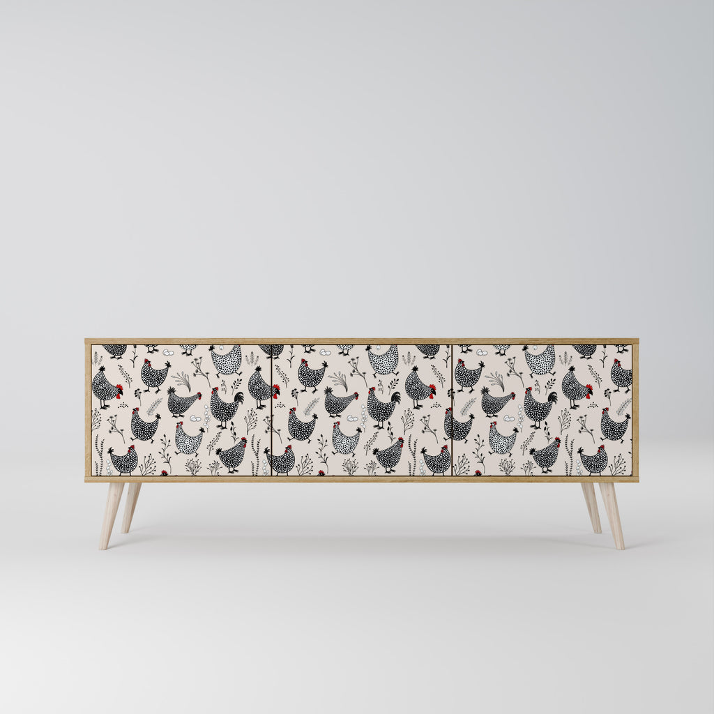 HAPPY HENS Mueble de TV de 3 Puertas